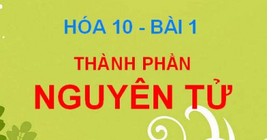 Thành phần nguyên tử: Cấu tạo, Kích thước và Khối lượng nguyên tử - Hóa 10 bài 1